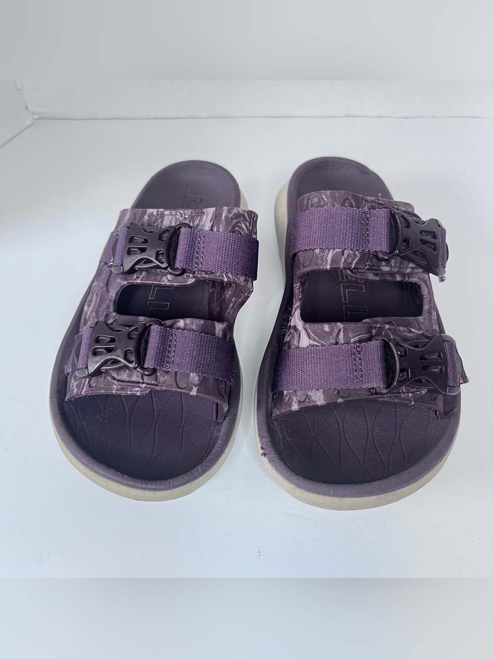 Merrell Hut Ultra Wrap Burgundy Purple Women Slip On Sandals Sz 7 Slides J005822